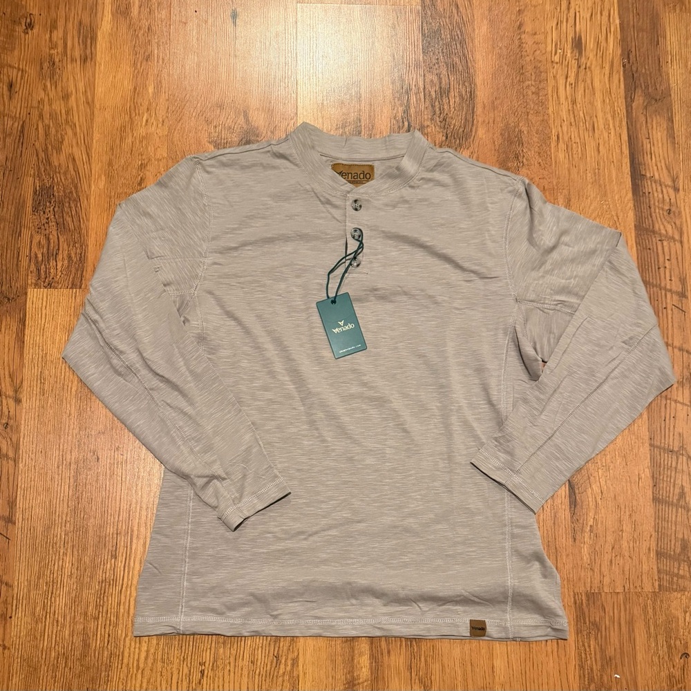 Men's tan Long Sleeve Shirt Venado NWT